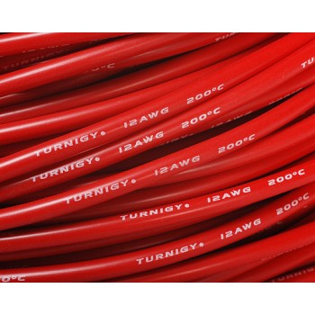12AWG TurnigyPure-Silicone Wire (1м.) - червен  (3,30мм2)